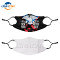 Wholesale Custom Designed Facemask Logo Printed Reusable Washable Fabric Black Facemask